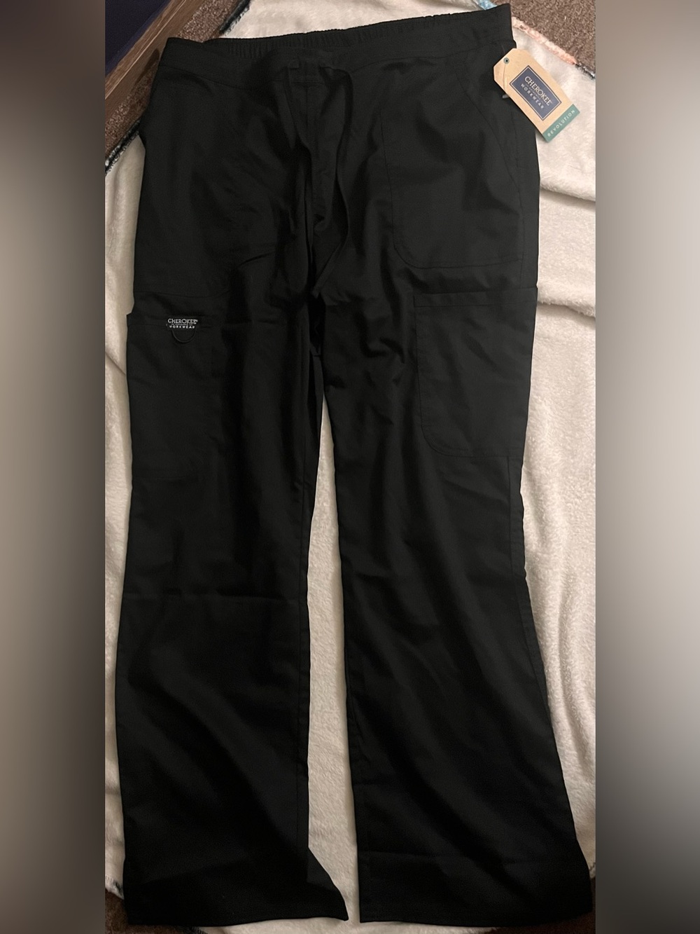 Cherokee Black Women’s Cargo Scrub Pants